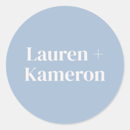 Eleganter Minimal Moderner Hochzeitsplatz Runder Aufkleber