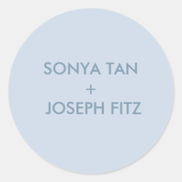 Eleganter Minimal Moderner Platz für Hochzeiten Runder Aufkleber