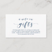 Eleganter Minimal, Navy Blue Schriftart, Ein Hinwe Begleitkarte (Vorderseite)