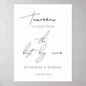 Eleganter Minimal Probe Dinner Empfang Poster (Vorne)