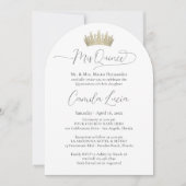 Eleganter Minimal Quinceñera 3 Foto Mis Quince Einladung (Vorderseite)