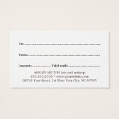 Eleganter Minimal Red White Beauty Salon (Rückseite)