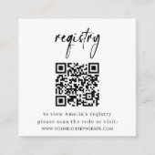 Eleganter Minimal Registry Baby Shower Begleitkarte (Vorderseite)