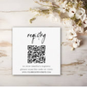 Eleganter Minimal Registry Baby Shower Begleitkarte