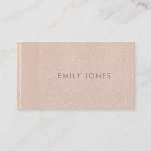 ELEGANTER MINIMAL-ROSE-GOLD VISITENKARTE (Vorderseite)