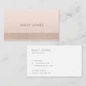 ELEGANTER MINIMAL-ROSE-GOLD VISITENKARTE (Vorne/Hinten)