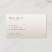 ELEGANTER MINIMAL-ROSE-GOLD VISITENKARTE (Rückseite)