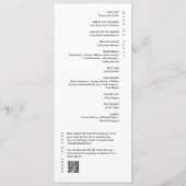 Eleganter Minimal-Script QR Code Hochzeitsflat Programm (Rückseite)