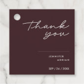 Eleganter Minimal Siegel braun Moder Geschenkanhänger (Vorderseite)