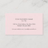 Eleganter Minimal Triple Frame Rosa Visitenkarte (Rückseite)