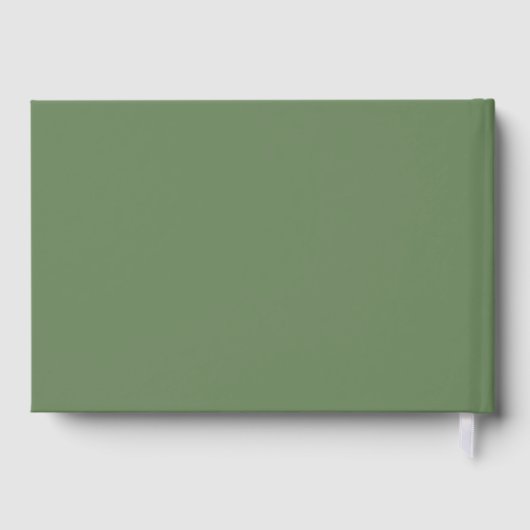 Eleganter Minimal Unser Hochzeitsgolden Gästebuch (Rückseite)