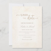 Eleganter Minimal von White Wedding Save The Date (Vorderseite)