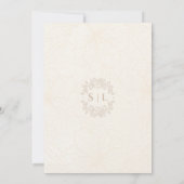 Eleganter Minimal von White Wedding Save The Date (Rückseite)