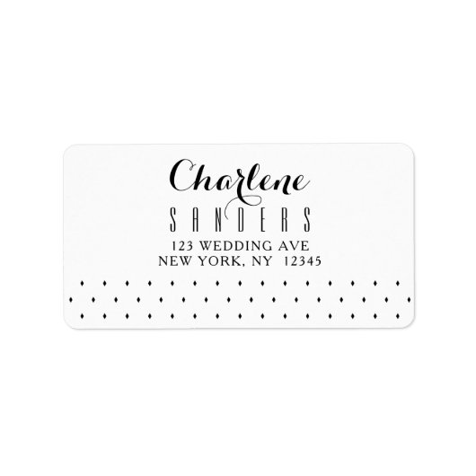 Eleganter Minimal Wedding RSVP Rücksendeadressen-A Adressaufkleber (Vorne)