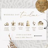Eleganter Minimal White and Gold Hochzeitstag Begleitkarte