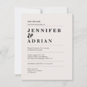 Eleganter Minimal White Modern Wedding rettet das (Vorderseite)