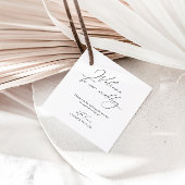 Eleganter Minimal Willkommen bei unserer Hochzeit Geschenkanhänger