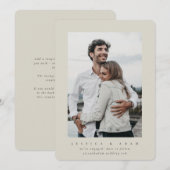 Eleganter Minimal Wir sind Verlobt! Ankündigung vo (Vorne/Hinten)