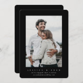 Eleganter Minimal Wir sind Verlobt! Ankündigung vo (Vorne/Hinten)