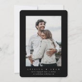 Eleganter Minimal Wir sind Verlobt! Ankündigung vo (Vorderseite)