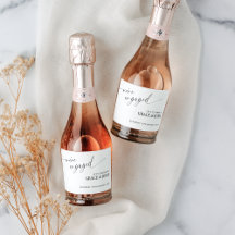 Eleganter Minimal Wir sind Verlobte Engagement Par