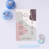 Eleganter minimaler abstrakter silberner Glitzer Flyer (Einzeln)