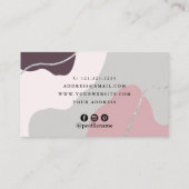 Eleganter minimaler abstrakter silberner Glitzer Treuekarte (Rückseite)