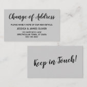 Eleganter, minimaler Adresswechsel Begleitkarte (Vorne/Hinten)