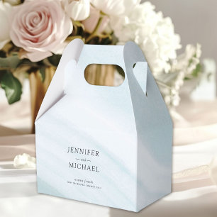 Eleganter minimaler blau-weißer Marmor Geschenkschachtel