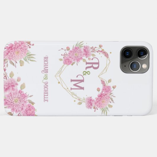 Eleganter minimaler Chic Initialbuchstabenname Mon Case-Mate iPhone Hülle (Rückseite (Horizontal))