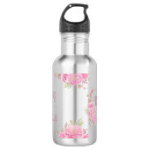 Eleganter minimaler Chic Initialbuchstabenname Mon Edelstahlflasche (Vorderseite)