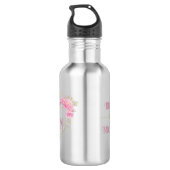 Eleganter minimaler Chic Initialbuchstabenname Mon Edelstahlflasche (Rückseite)