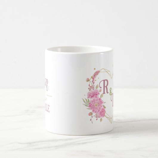 Eleganter minimaler Chic Initialbuchstabenname Mon Kaffeetasse (Mittel)