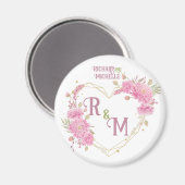 Eleganter minimaler Chic Initialbuchstabenname Mon Magnet (Vorderseite/Rückseite)