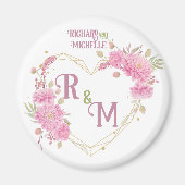 Eleganter minimaler Chic Initialbuchstabenname Mon Magnet (Vorne)