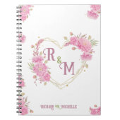 Eleganter minimaler Chic Initialbuchstabenname Mon Notizblock (Vorderseite)