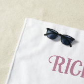 Eleganter minimaler Chic Initialbuchstabenname Mon Strandtuch (Beispiel)