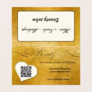 Eleganter minimaler falscher Gold-QR-Code-Schönhei Visitenkarten