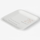 Eleganter minimaler, feiner Dusky-Rost jedes Alter Pappteller (Gewinkelt)