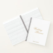 Eleganter Minimaler Formeller Gold Schrift Hochzei Notizblock (Innenseite)
