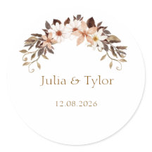 Eleganter minimaler Hochzeitsaufkleber