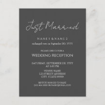 Eleganter Minimaler Hochzeitsempfang