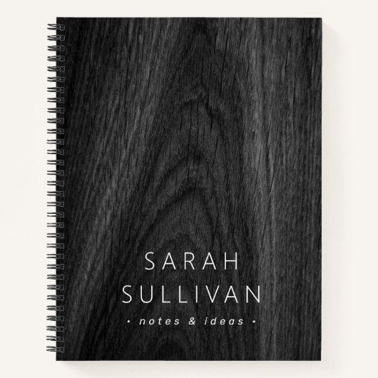 Eleganter, minimaler individuelle Name, dunkles Ho Notizblock (Vorderseite)