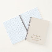 Eleganter, minimaler individuelle Name-Elfenbein Notizblock (Innenseite)