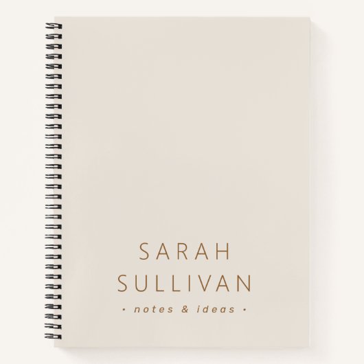 Eleganter, minimaler individuelle Name-Elfenbein Notizblock (Vorderseite)