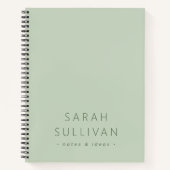 Eleganter minimaler individuelle Name-Text leuchte Notizblock (Vorderseite)