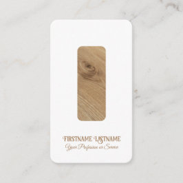 Eleganter minimaler Innenarchitekt aus Holz Visitenkarte