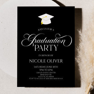 Eleganter Minimaler Minimalistischer Abschluss Einladung