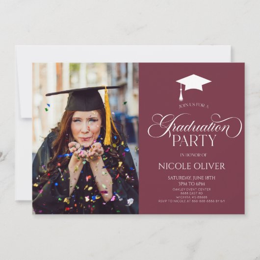 Eleganter Minimaler Minimalistischer Abschluss für Einladung (Vorderseite)