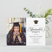 Eleganter Minimaler Minimalistischer Abschluss für Einladung (Stehend Vorderseite)